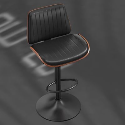 Silla de bar de color personalizada con respaldo y reposapiés de altura ajustable taburetes giratorios de bar