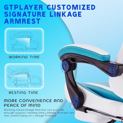 Color personalizado ALINUNU Video de espalda alta Ergonomía PC de carreras silla de juegos con reposapiés