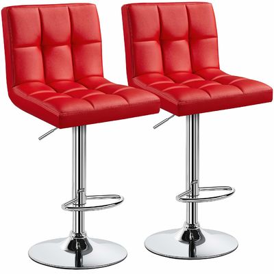 Muebles de bar modernos ALINUNU Silla giratoria de cuero de PU para taburetes de bar de altura ajustable