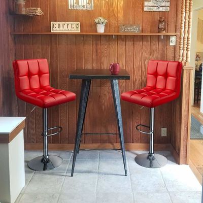 Muebles de bar modernos ALINUNU Silla giratoria de cuero de PU para taburetes de bar de altura ajustable