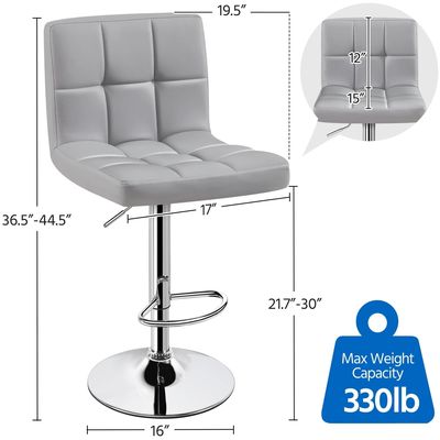 Muebles comerciales Taburetes de bar modernos con altura ajustable y función giratoria