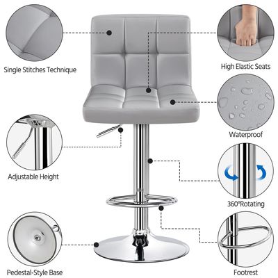 Muebles comerciales Taburetes de bar modernos con altura ajustable y función giratoria