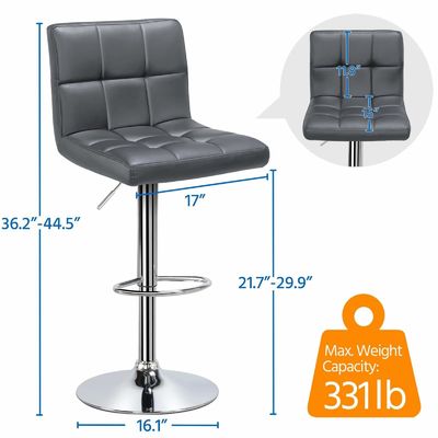 Sillones de bar modernos de altura ajustable con contador de altura Sillones de bar silla giratoria de cuero genuino