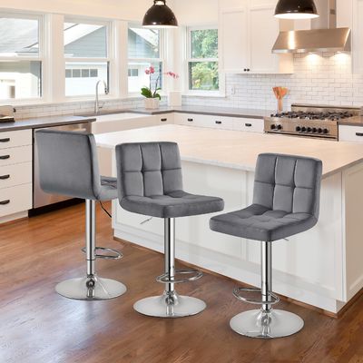 Sillones de bar modernos de altura ajustable de altura del contador Sillones de bar giratorios silla de cuero de PU