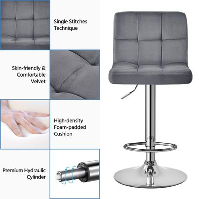 Sillones de bar modernos de altura ajustable de altura del contador Sillones de bar giratorios silla de cuero de PU