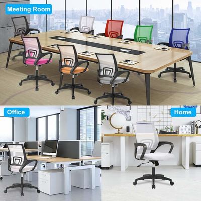 Silla ejecutiva de malla blanca ALINUNU con soporte lumbar y mecanismo mariposa