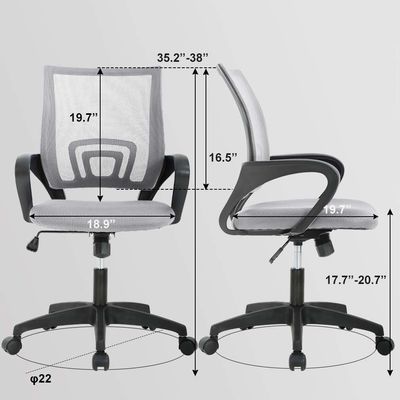 Personalice su espacio de trabajo con la silla de ordenador de malla gris de ALINUNU Opciones ODM y OEM
