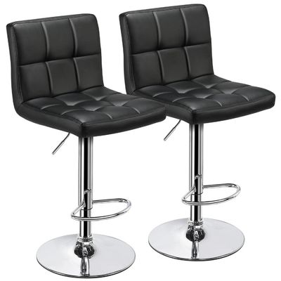 19.5&quot;D x 17&quot;W x 36.5&quot;H Taburetes de bar modernos con altura ajustable y cuero de PU giratorio
