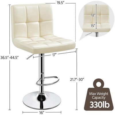 Silla de cuero de PU ajustable en altura de ALINUNU