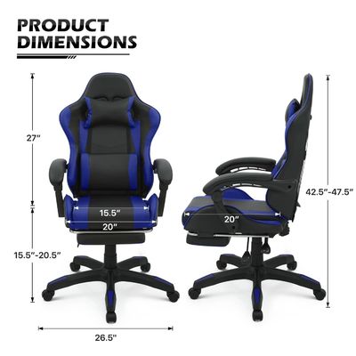 Cuero genuino ALINUNU Computadora ergonómica de carreras de video PC personalizado silla de juego para adultos