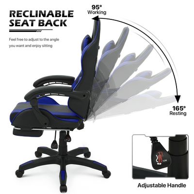 Cuero genuino ALINUNU Computadora ergonómica de carreras de video PC personalizado silla de juego para adultos