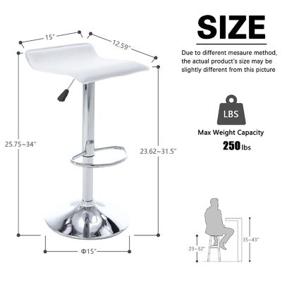 Sillones de barra giratoria moderna ajustable en altura para sillas para el hogar en material de cuero de PU