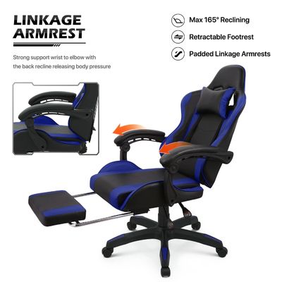 Cuero genuino ALINUNU Computadora ergonómica de carreras de video PC personalizado silla de juego para adultos