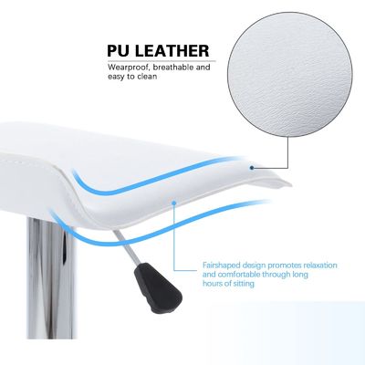 Sillones de barra giratoria moderna ajustable en altura para sillas para el hogar en material de cuero de PU