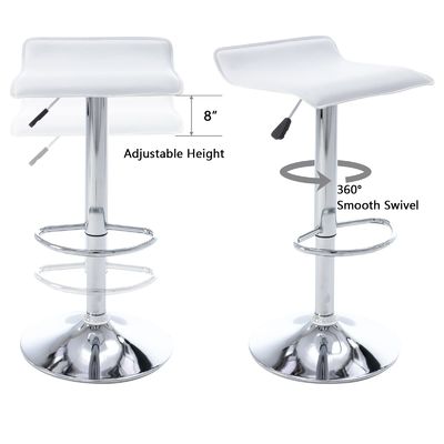 Sillones de barra giratoria moderna ajustable en altura para sillas para el hogar en material de cuero de PU