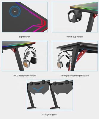 Escritorio de computadoras Excelente mesa de juego ajustable de metal para muebles de oficina comerciales