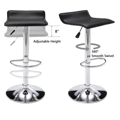 Muebles comerciales ALINUNU Muebles de bar con taburetes giratorios modernos de cuero PU