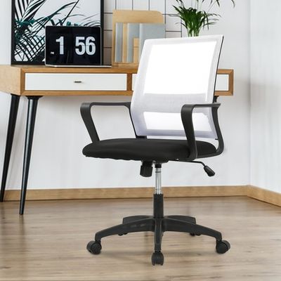 Silla de malla ergonómica con altura ajustable y diseño moderno