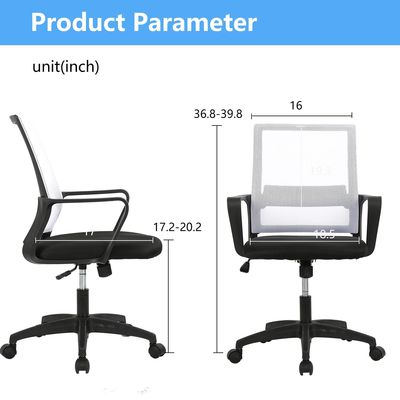 Silla de malla ergonómica con altura ajustable y diseño moderno