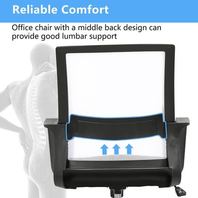 Silla de malla ergonómica con altura ajustable y diseño moderno