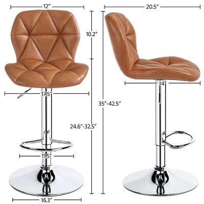 Los modernos taburetes giratorios de bar de cuero de PU de ALINUNU para muebles de bar y restaurantes