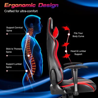 Peso del artículo 42 libras Muebles para el hogar oficina ergonomía PC de carreras silla de videojuegos