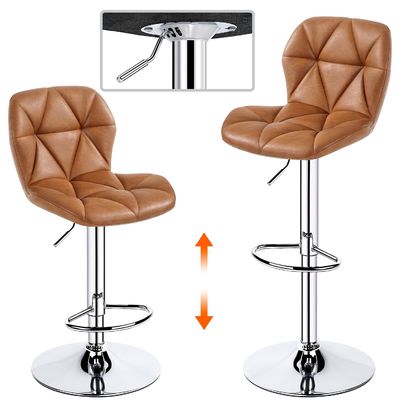 Los modernos taburetes giratorios de bar de cuero de PU de ALINUNU para muebles de bar y restaurantes