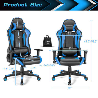 ALINUNU Personalizable Laboratorio Secreto Ergonómico PC de carreras Silla de videojuegos para la oficina del hogar