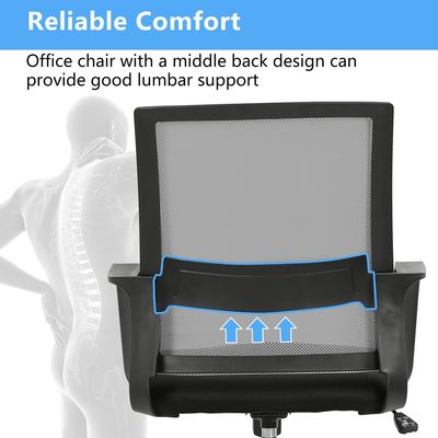 Silla de oficina moderna de malla giratoria 360 con función reclinable y ajuste de altura