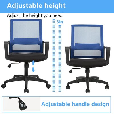 Silla de oficina de malla giratoria ergonómica de color personalizado con tipo y diseño de metal de hierro
