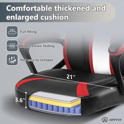 Silla de juegos de carreras con soporte lumbar y diseño ergonómico