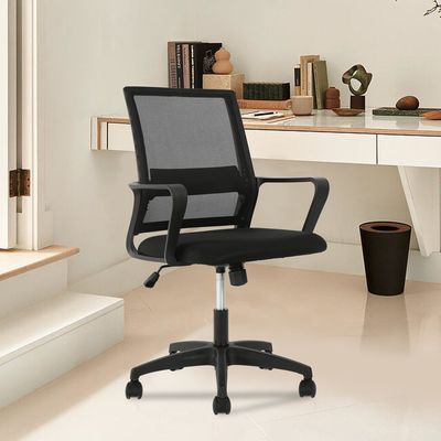 Silla de escritorio de computadora con malla ergonómica giratoria Silla de escritorio moderna con marco de hierro
