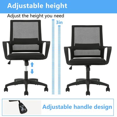 Silla de escritorio de computadora con malla ergonómica giratoria Silla de escritorio moderna con marco de hierro