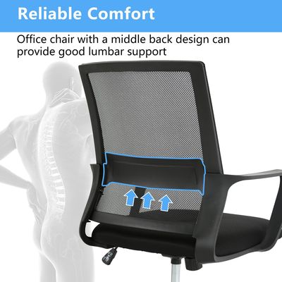 Silla de escritorio de computadora con malla ergonómica giratoria Silla de escritorio moderna con marco de hierro