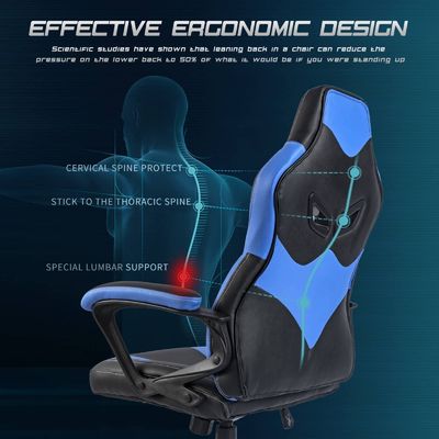 Inicio Muebles de oficina ALINUNU Directo Ergonomico silla de juego de carreras con soporte lumbar