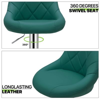 Silla de bar de comedor moderno con girador de altura ajustable de ALINUNU