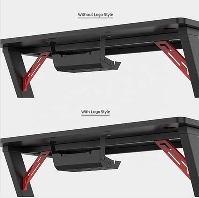 Mesa informática de muebles comerciales con sistema de iluminación RGB y diseño ajustable