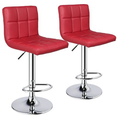 Moderno diseño de cuero de PU ajustable taburete giratorio de barra con espalda 14.5 &quot;D x 16&quot; W x 24.5 &quot;H