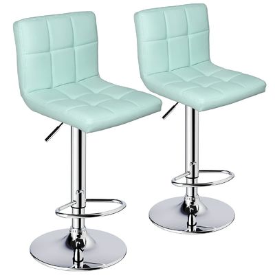 Muebles de bar taburete giratorio ajustable con asiento trasero material tipo cuero falso