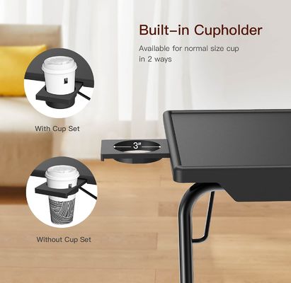 Tabla de TV plegable ajustable para muebles para el hogar de la sala de estar 6 alturas y 3 ángulos de inclinación