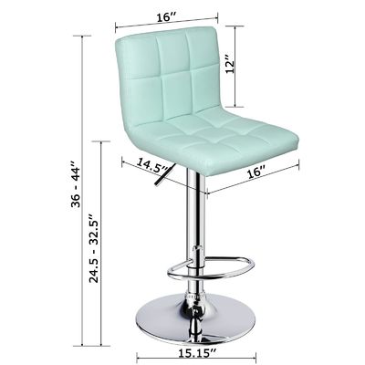 Muebles de bar taburete giratorio ajustable con asiento trasero material tipo cuero falso