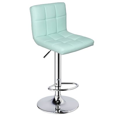 Muebles de bar taburete giratorio ajustable con asiento trasero material tipo cuero falso