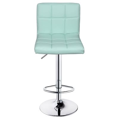 Muebles de bar taburete giratorio ajustable con asiento trasero material tipo cuero falso