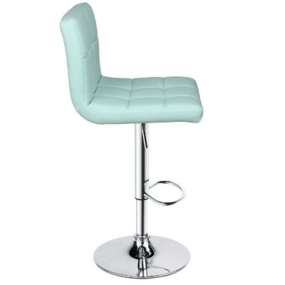 Muebles de bar taburete giratorio ajustable con asiento trasero material tipo cuero falso