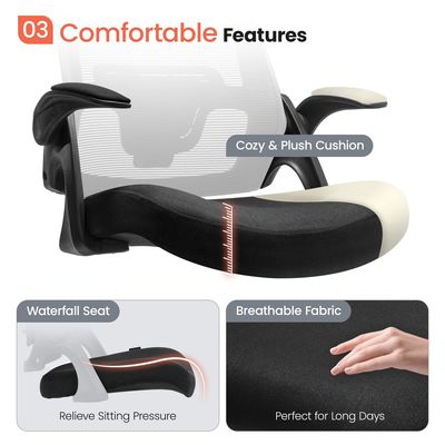 Flip-up Armrest Mesh ejecutivo de apoyo lumbar silla giratoria para el Ministerio del Interior por Alinunu