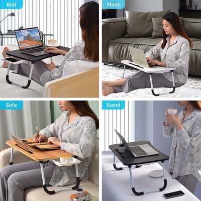 Tabla de escritorio portátil plegable de computadora portátil con porta copa 15.7&quot;D x 23.6&quot;W x 11&quot;H