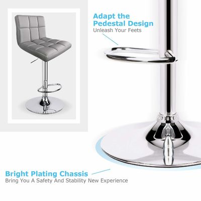 Modern Design Home Bar Stool con espalda y girador ajustable en color personalizado