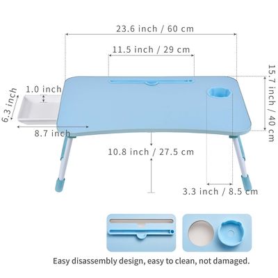 Hotel Restaurante Banquete Casa portátil plegable escritorio portátil bandeja de la cama con soporte de taza
