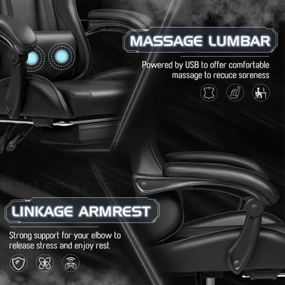 Silla giratoria de estilo con soporte lumbar o sala de juegos ALINUNU Razer de carreras personalizado