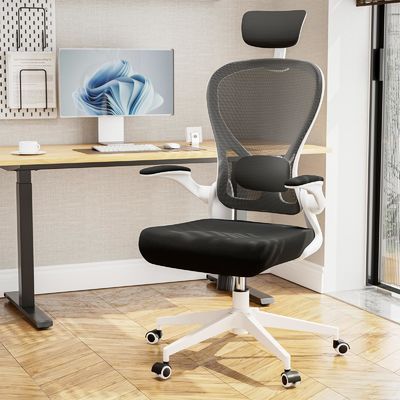 Silla de escritorio ergonómica de oficina en el hogar silla giratoria moderna personalizable con brazos abatibles